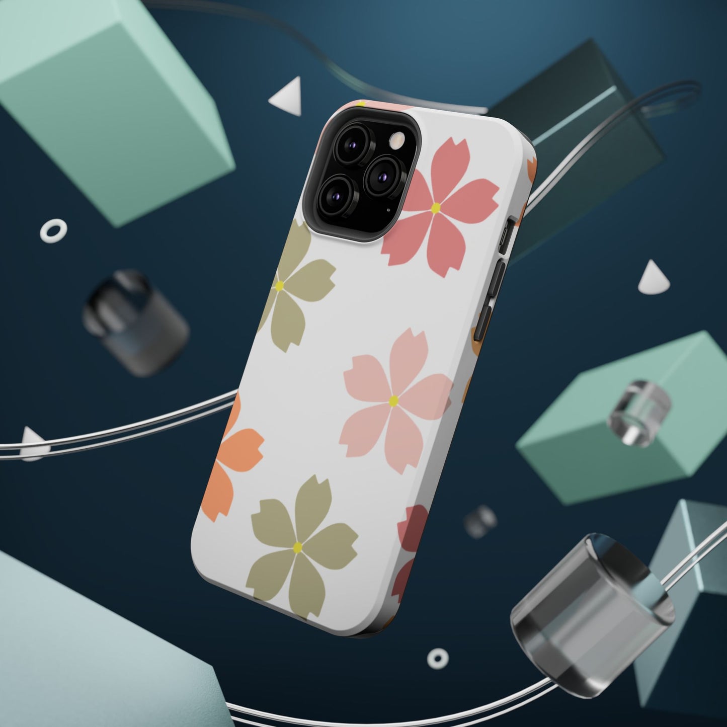 Pastel Sakura Blossom Tough MagSafe iPhone Case – Durable Design with Soft Matte Finish