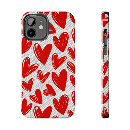 iPhone Case: Whimsical Heart Doodle