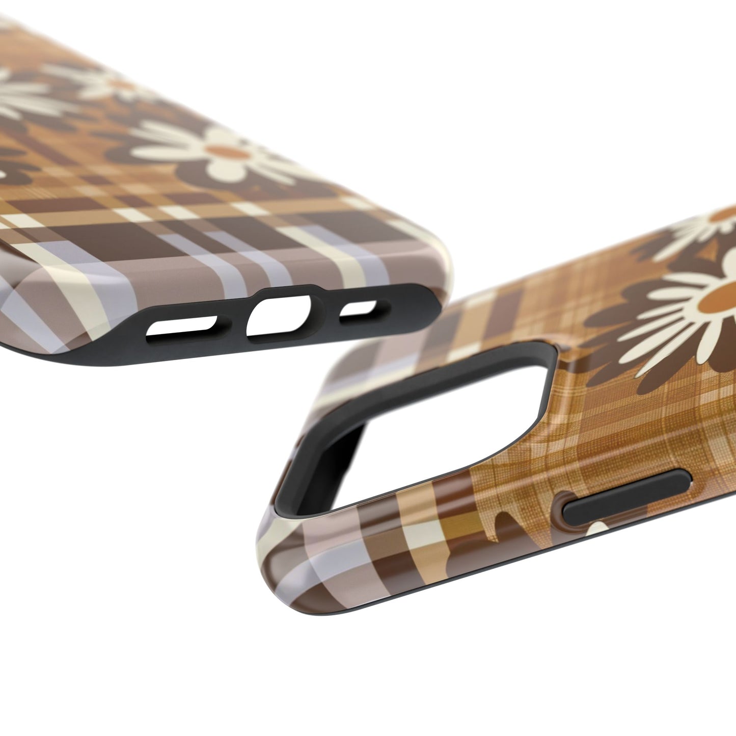 Rustic Bloom Plaid iPhone Case