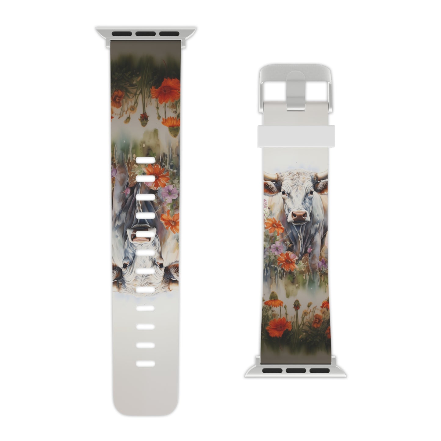 Floral Cow Apple Watch Band