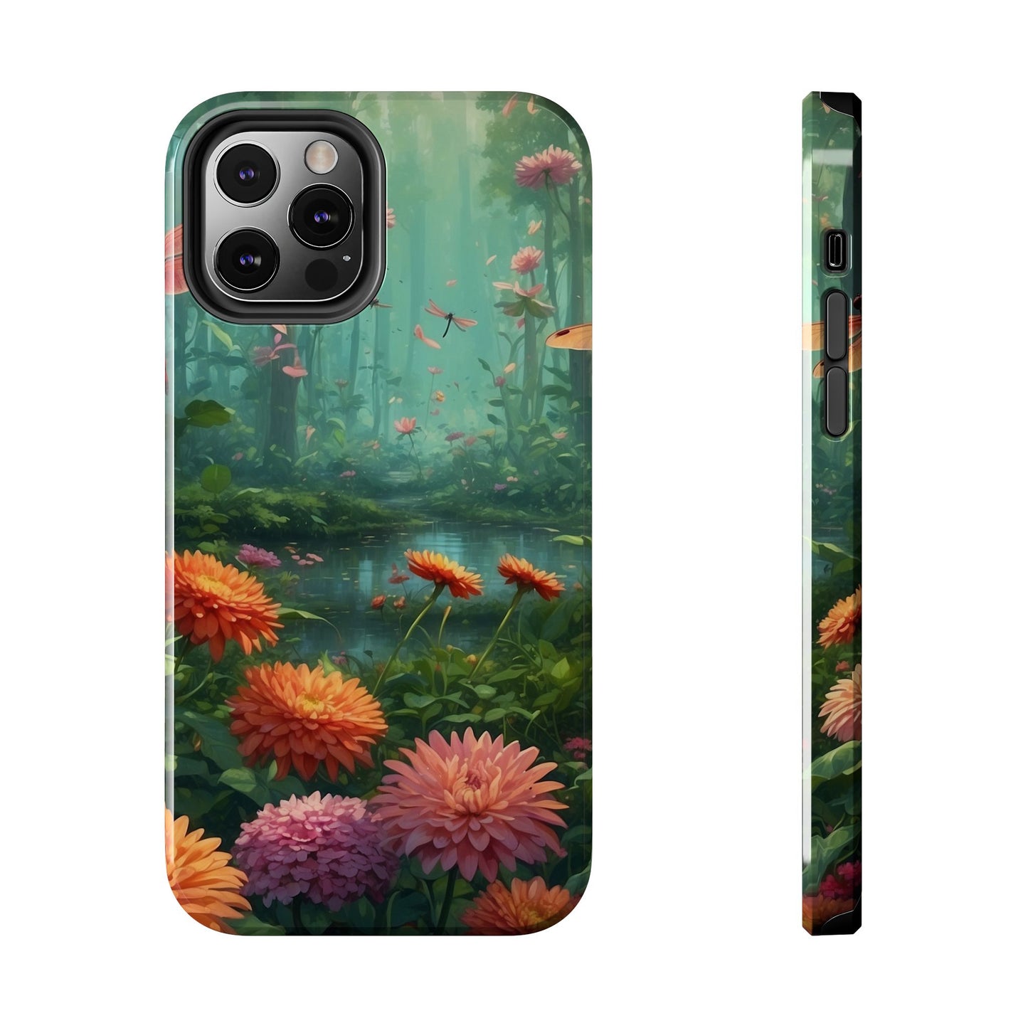 Enchanted Forest Dragonflies & Blossoms – iPhone Series Case