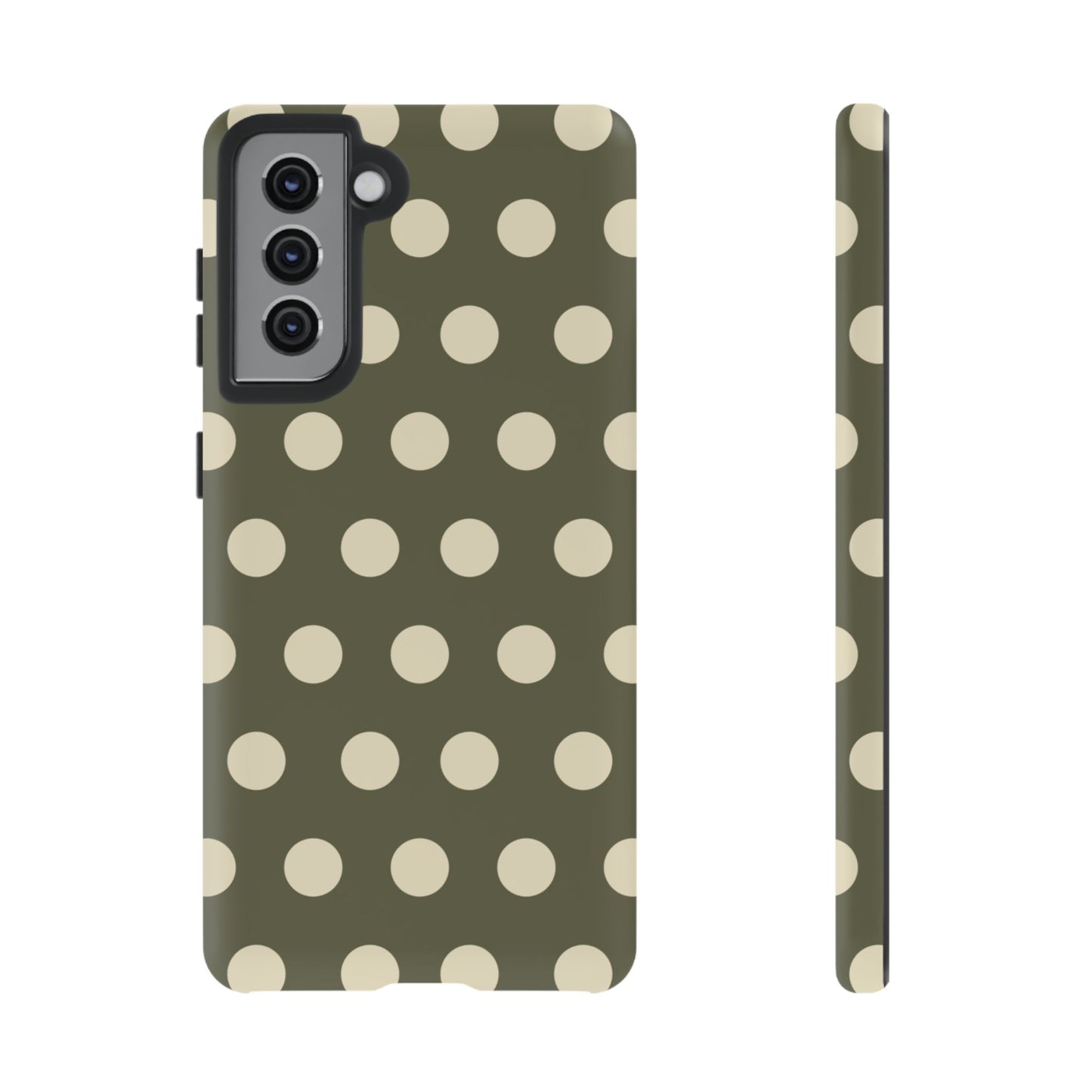 Vintage Green & Cream Polka Dots – Samsung Galaxy Case