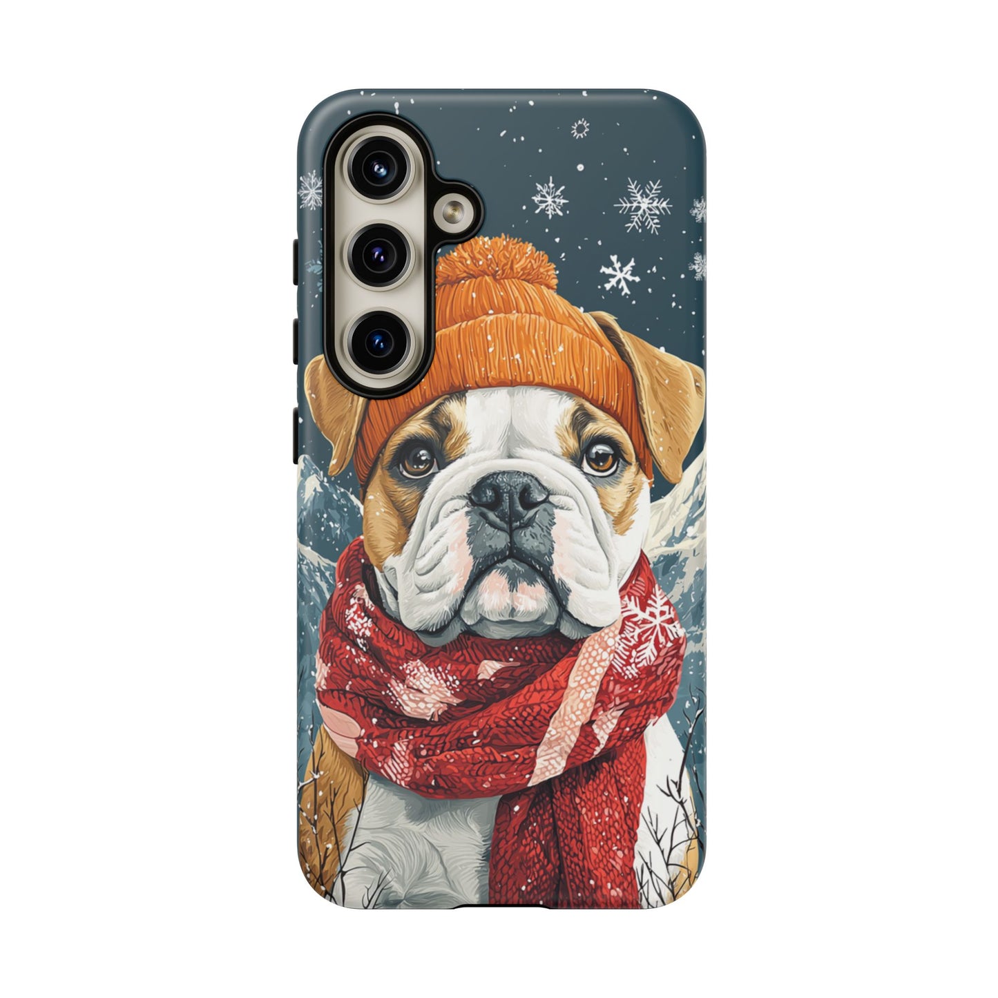 Cozy French Bulldog Samsung Galaxy Case – Rustic Fireplace Protective Cover