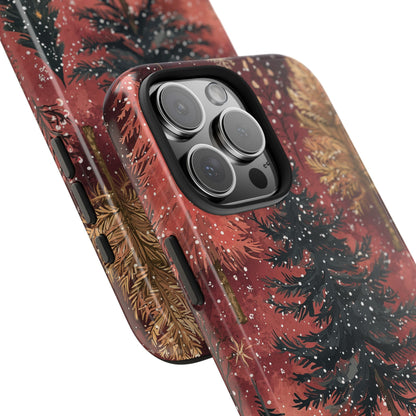 Rustic Red Winter Forest - iPhone Series Case