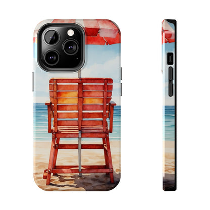 Beachfront Sunset Lounge iPhone Case – Rearview Edition