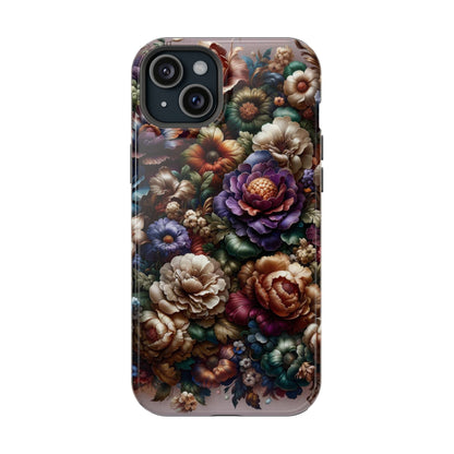 Floral Elegance MagSafe Compatible iPhone Case – Protective Dual-Layer Design with Vibrant Full-Wrap Print