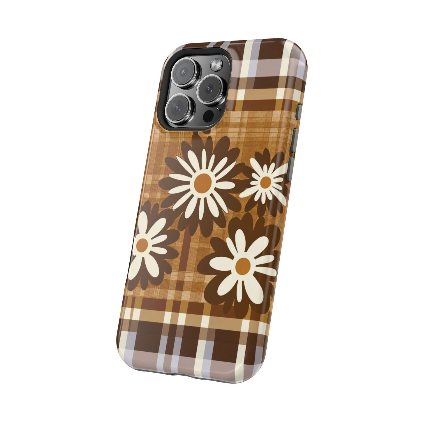 Rustic Bloom Plaid iPhone Case