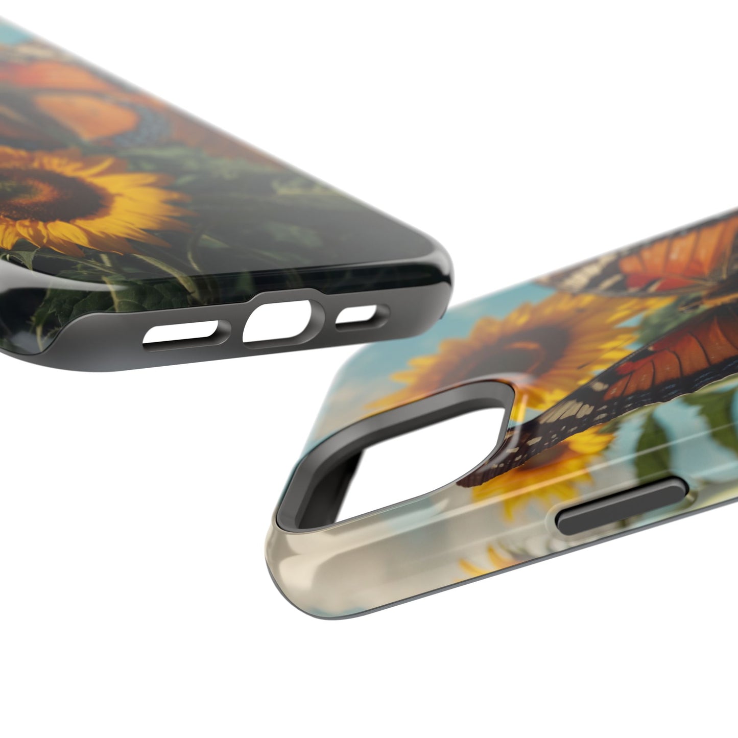 Vibrant Butterfly & Sunflower – MagSafe iPhone Case