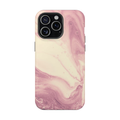 Blush Marble Glow – MagSafe Case with Pink & Rose Gold Marble Design