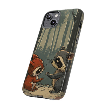 Whimsical Woodland Raccoons Phone Case