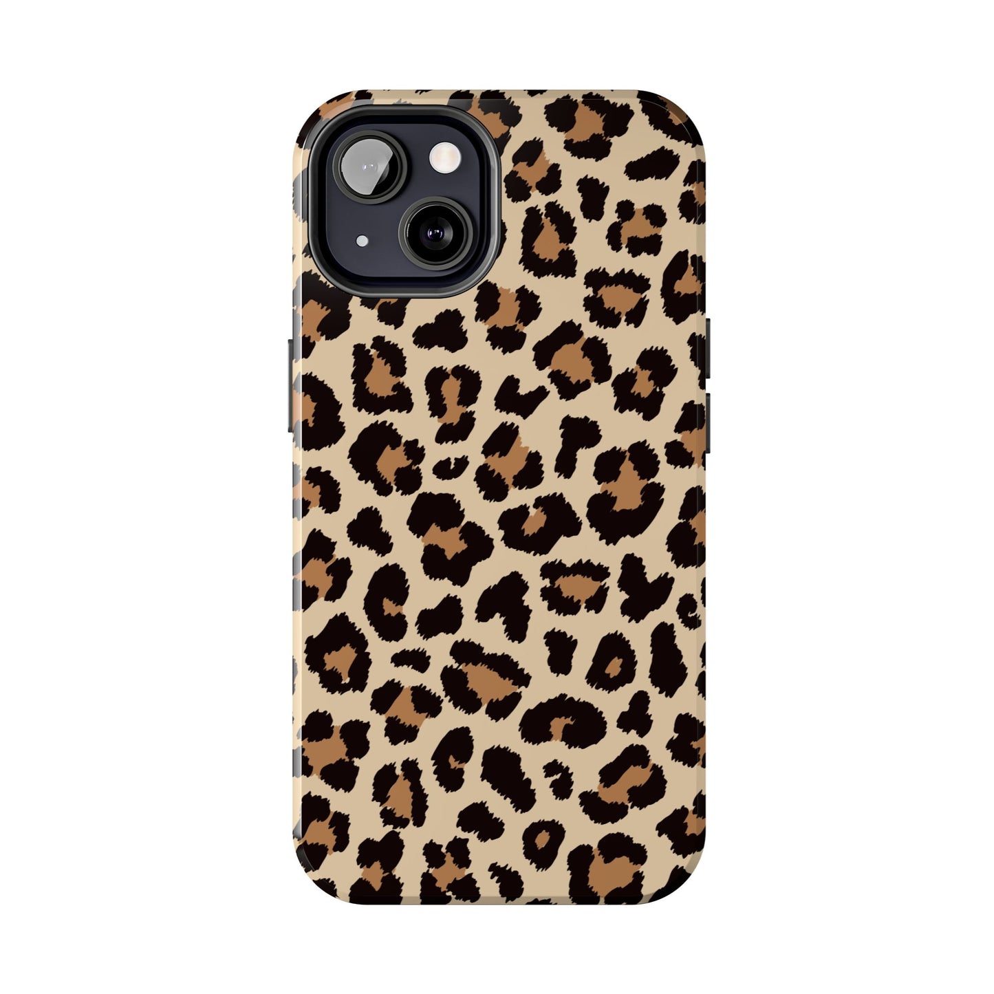 Wild Leopard Print Tough iPhone Case – Bold Animal Pattern Design with Dual-Layer Protection