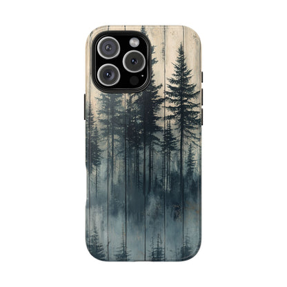 Misty Forest iPhone Case - Rustic Nature-Inspired Protective Cover