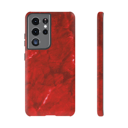 Bold Red Marble Samsung Galaxy Case – Luxe Modern Design with Vibrant Finish