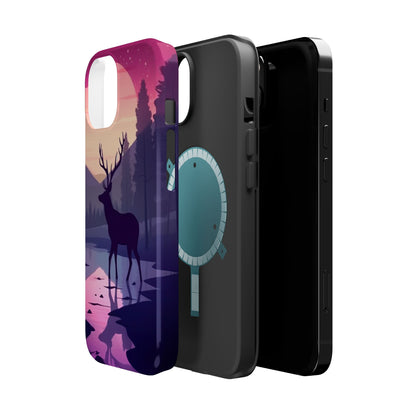 Twilight Elegance: Stag Reflection – MagSafe iPhone Case