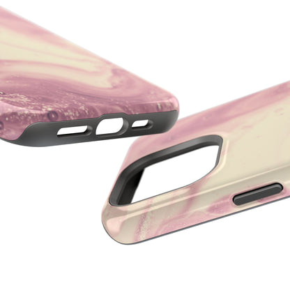 Blush Marble Glow – MagSafe Case with Pink & Rose Gold Marble Design