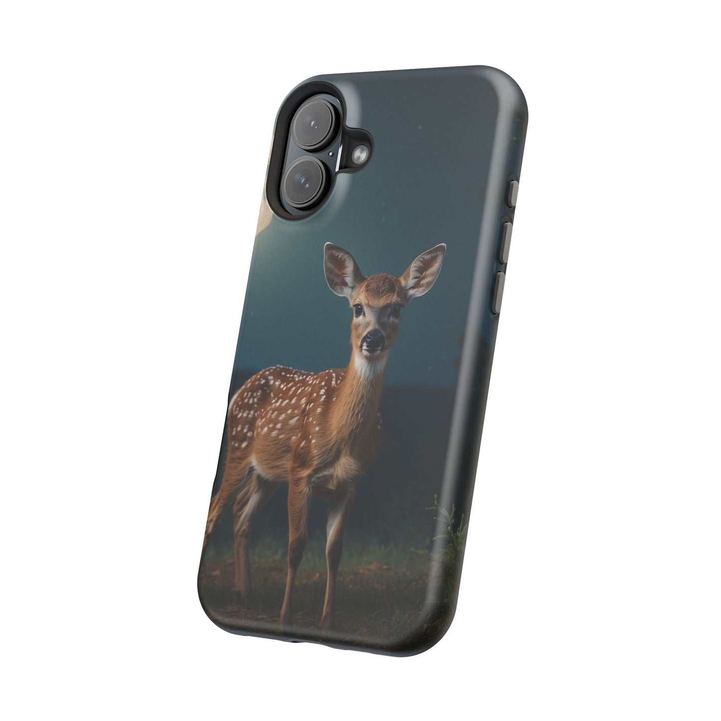 MagSafe-Compatible iPhone Case – Mystic Fawn Under the Moonlit Sky