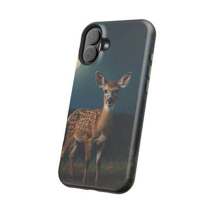 MagSafe-Compatible iPhone Case – Mystic Fawn Under the Moonlit Sky