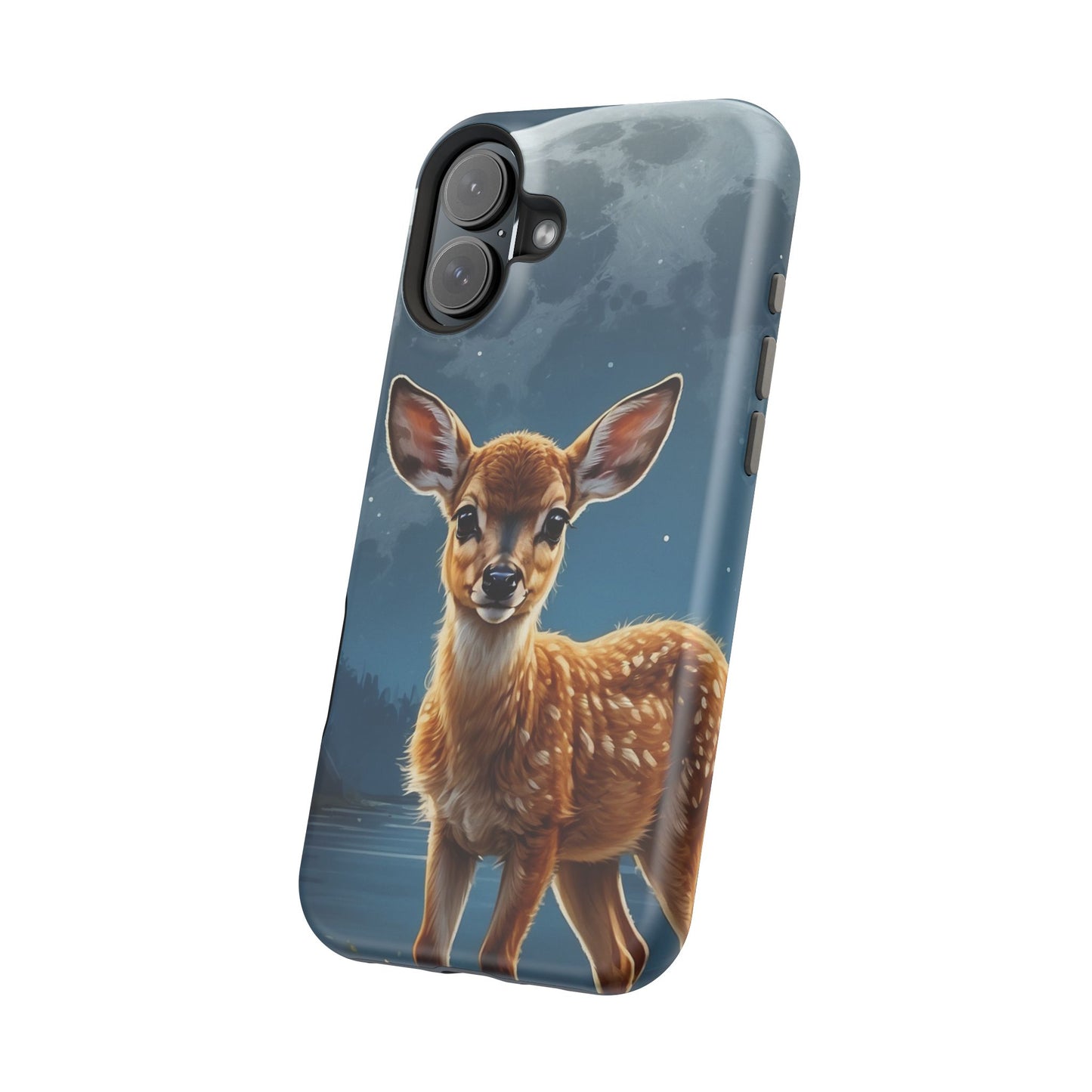 MagSafe-Compatible iPhone Case – Enchanted Fawn Under the Moonlit Sky