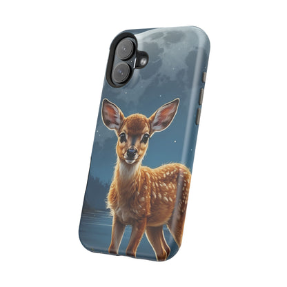 MagSafe-Compatible iPhone Case – Enchanted Fawn Under the Moonlit Sky