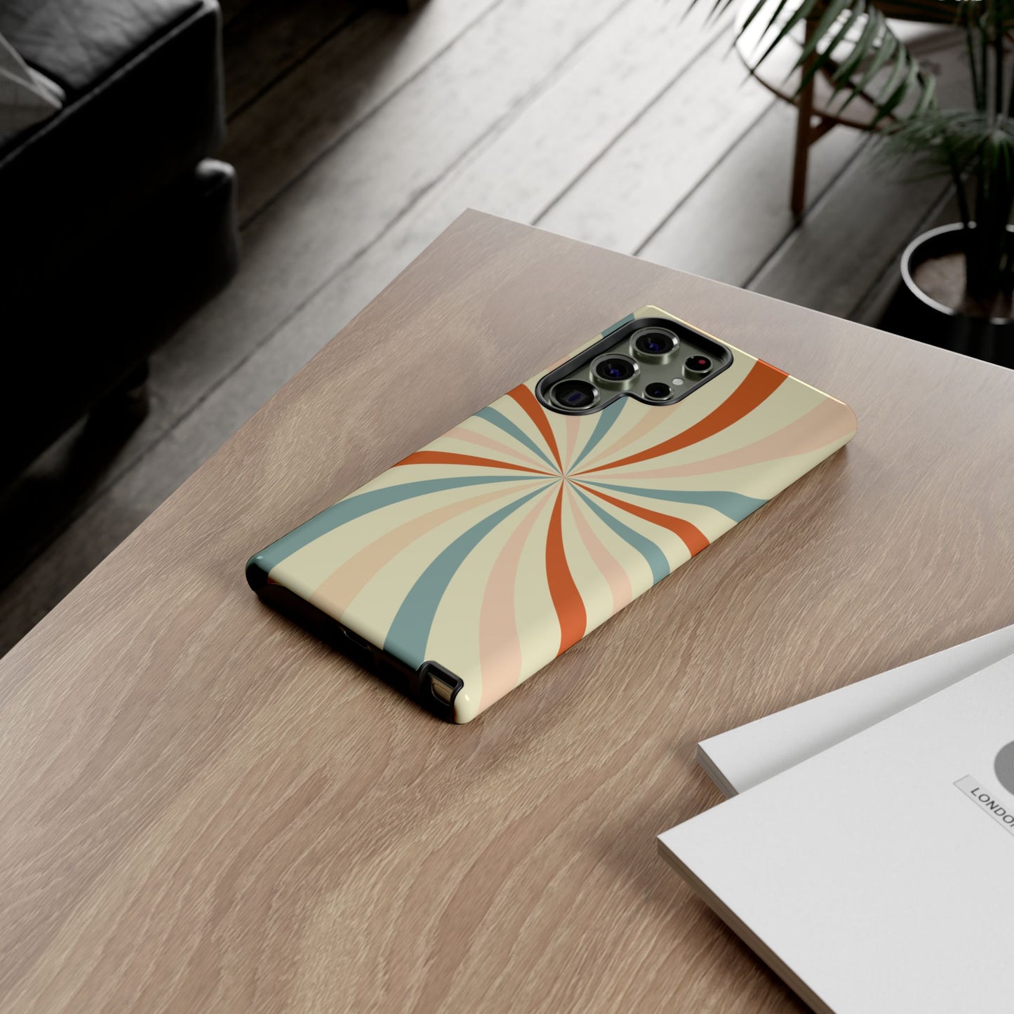 Retro Swirl Samsung Galaxy Case – Durable, Vintage-Inspired Design with Dual-Layer Protection