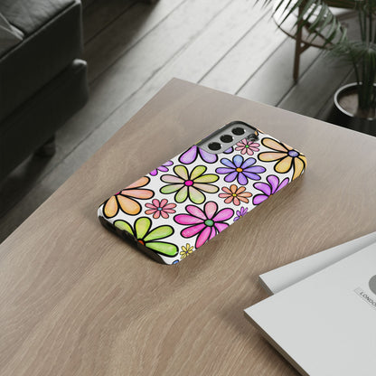 Pastel Daisy Dream Samsung Galaxy Case – Slim Profile, Glossy Finish