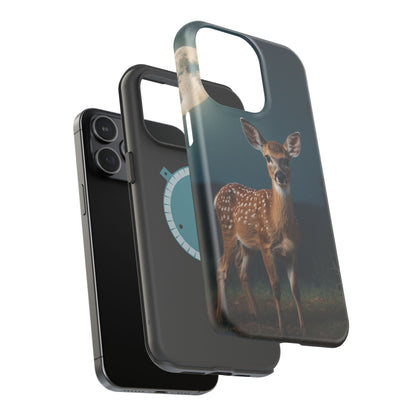 MagSafe-Compatible iPhone Case – Mystic Fawn Under the Moonlit Sky