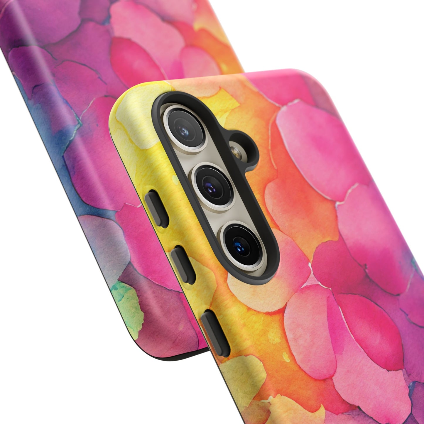 Sunset Petals Watercolor Samsung Galaxy Case – Slim Design, Glossy Finish