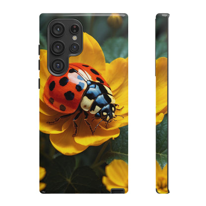 Golden Blooms & Ladybug Charm - Samsung Galaxy Case