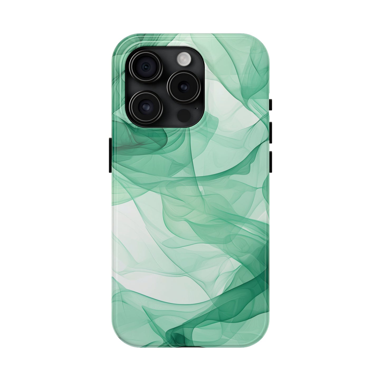 Translucent Flowing Green Fabric iPhone Case – Elegant Fluid Design - BOGO Cases