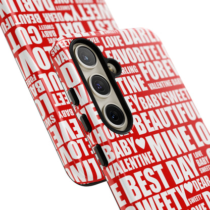 Valentine's Love Typography Samsung Galaxy Case