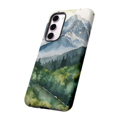 Watercolor Alpine Mountainscape - Samsung Galaxy Case