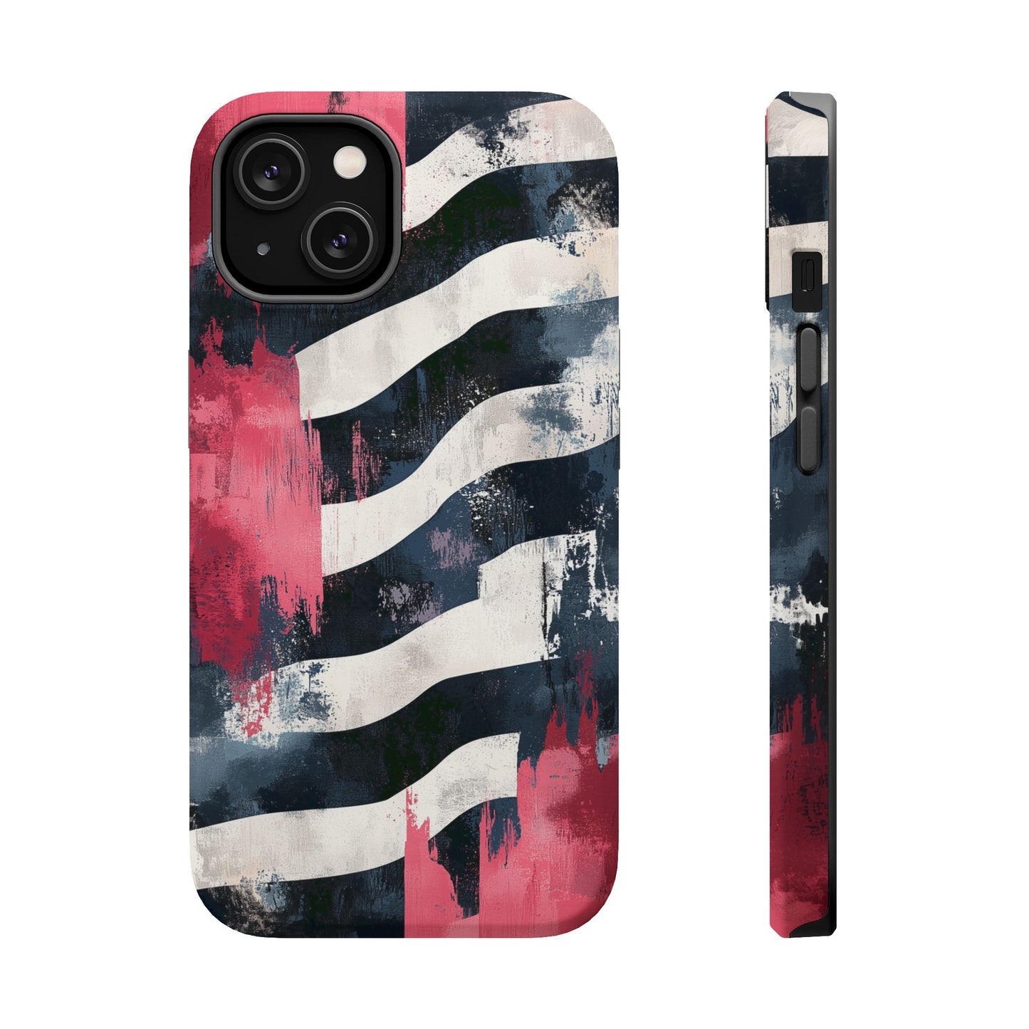 MagSafe iPhone Case: Blood Zebra – Bold Red & Black Pattern