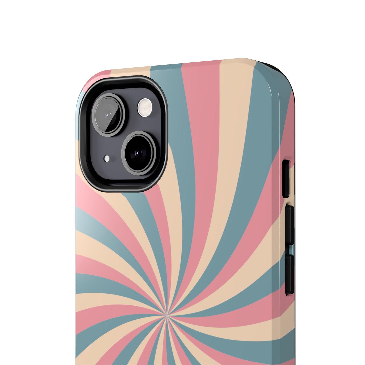 Vintage Pastel Swirl iPhone Case – Dual-Layer Protection with 70s-Inspired Design