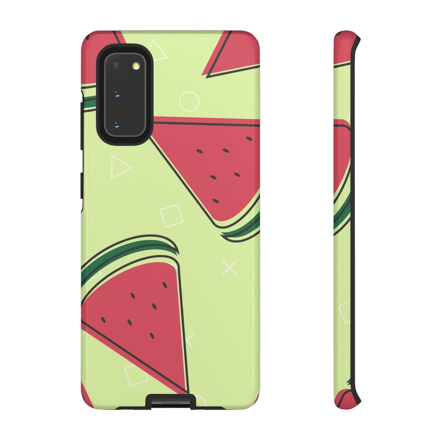 Watermelon Slice Samsung Galaxy Case – Fresh & Fun Design with Retro Geometric Pattern