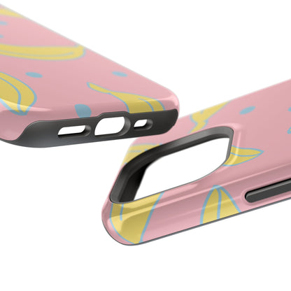 Pink Banana Pop MagSafe iPhone Case – Cute Pastel Design with Fun Retro Vibe