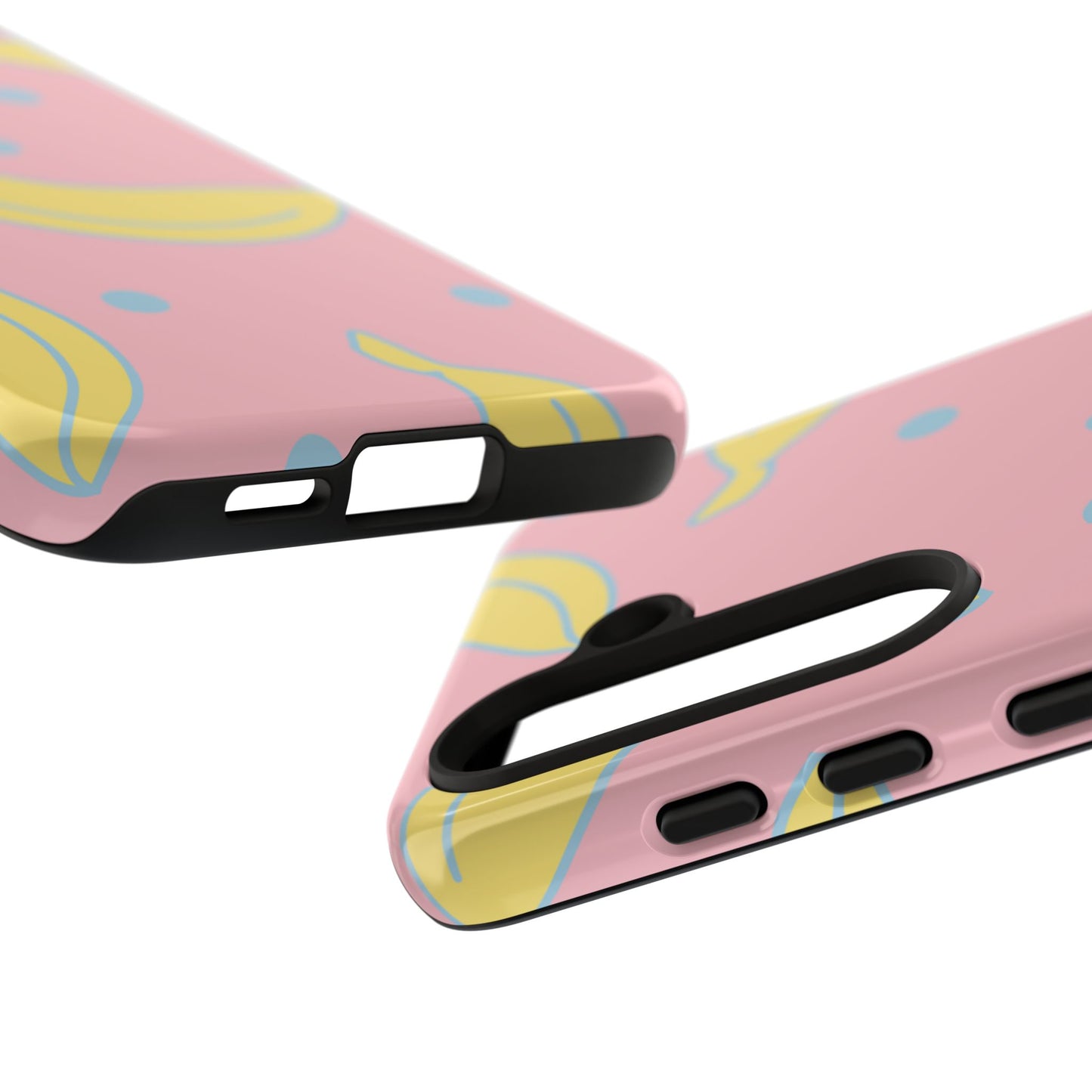 Pink Banana Pop Samsung Galaxy Case – Cute Pastel Design with Fun Retro Vibe