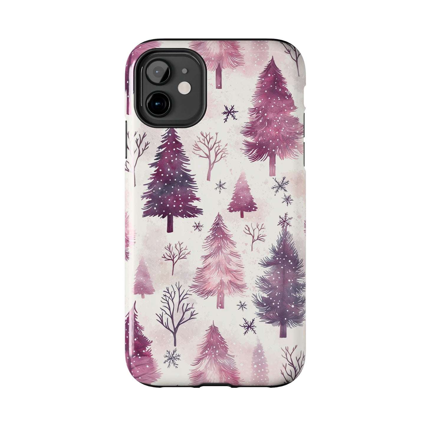 Winter Wonderland Purple Christmas Trees – iPhone Series Case