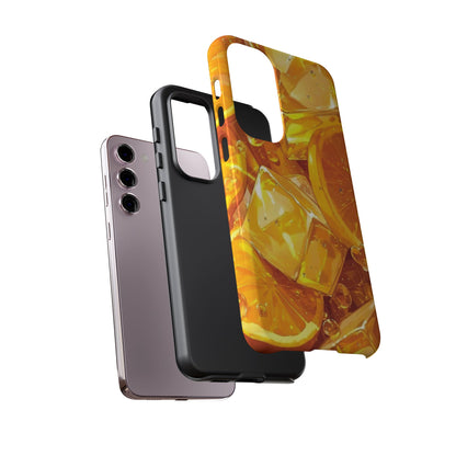 Citrus Splash Samsung Galaxy Case – Bright Orange Slices & Ice, Dual - Layer Protection - BOGO Cases