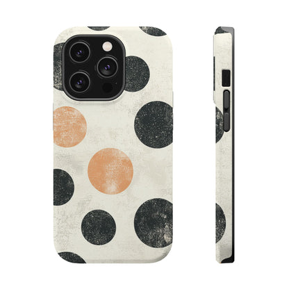 Vintage Polka Dot MagSafe iPhone Case - Retro Abstract Protective Cover