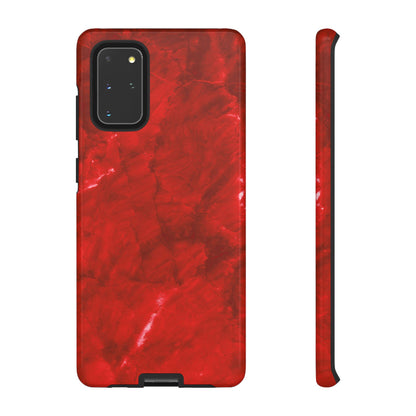 Bold Red Marble Samsung Galaxy Case – Luxe Modern Design with Vibrant Finish