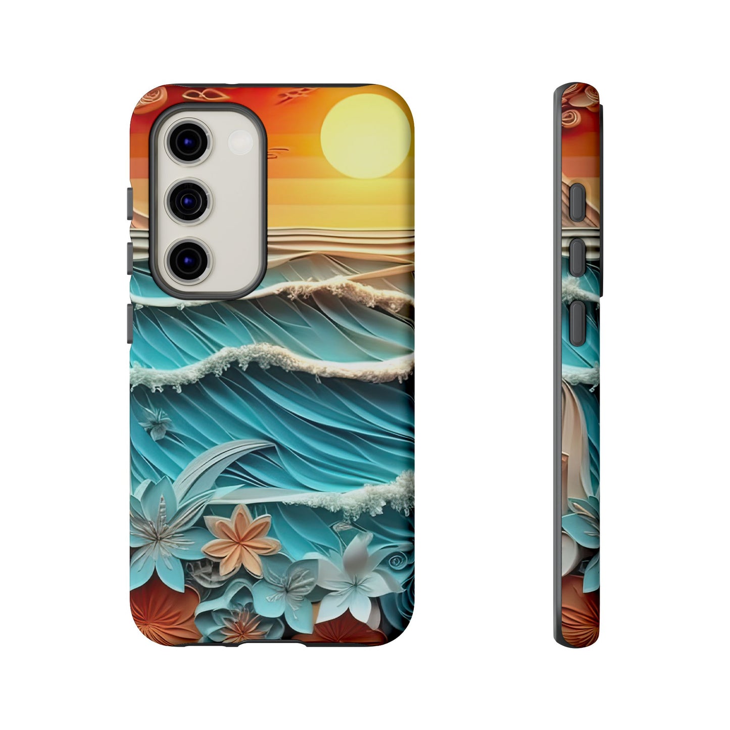 Tropical Sunset Paper Art Ocean – Samsung Galaxy Series Case