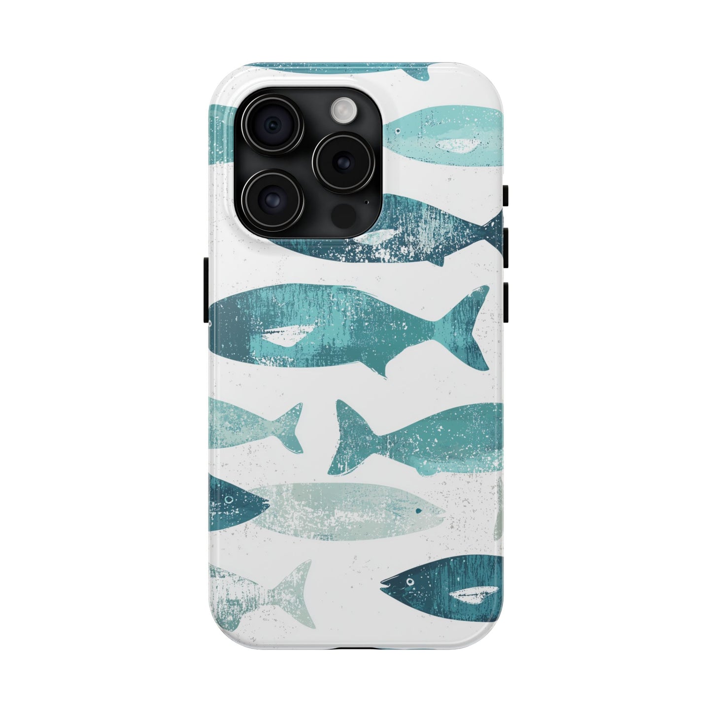 Vintage Blue Fish Print - iPhone Series Case