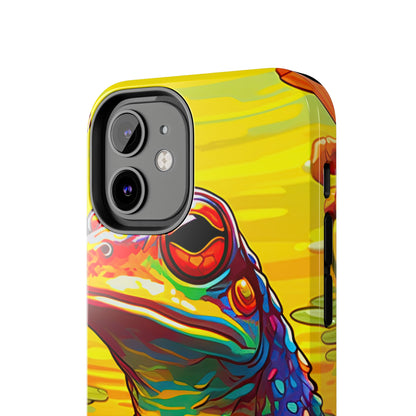 Vibrant Rainbow Frog Design – iPhone Series Case