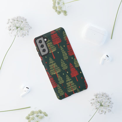 Retro Christmas Trees Pattern - Samsung Galaxy Series Case