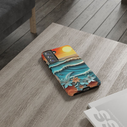 Tropical Sunset Paper Art Ocean – Samsung Galaxy Series Case