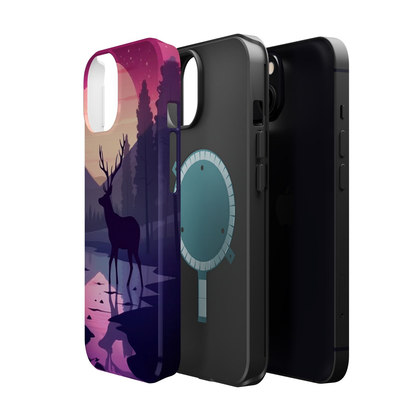 Twilight Elegance: Stag Reflection – MagSafe iPhone Case