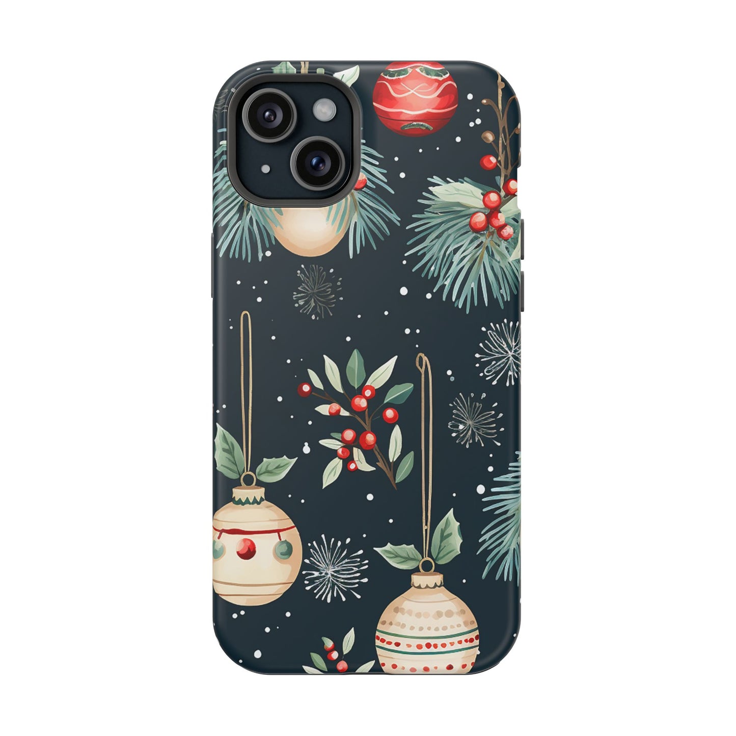 Elegant Christmas Ornaments and Pine - MagSafe iPhone Series Case