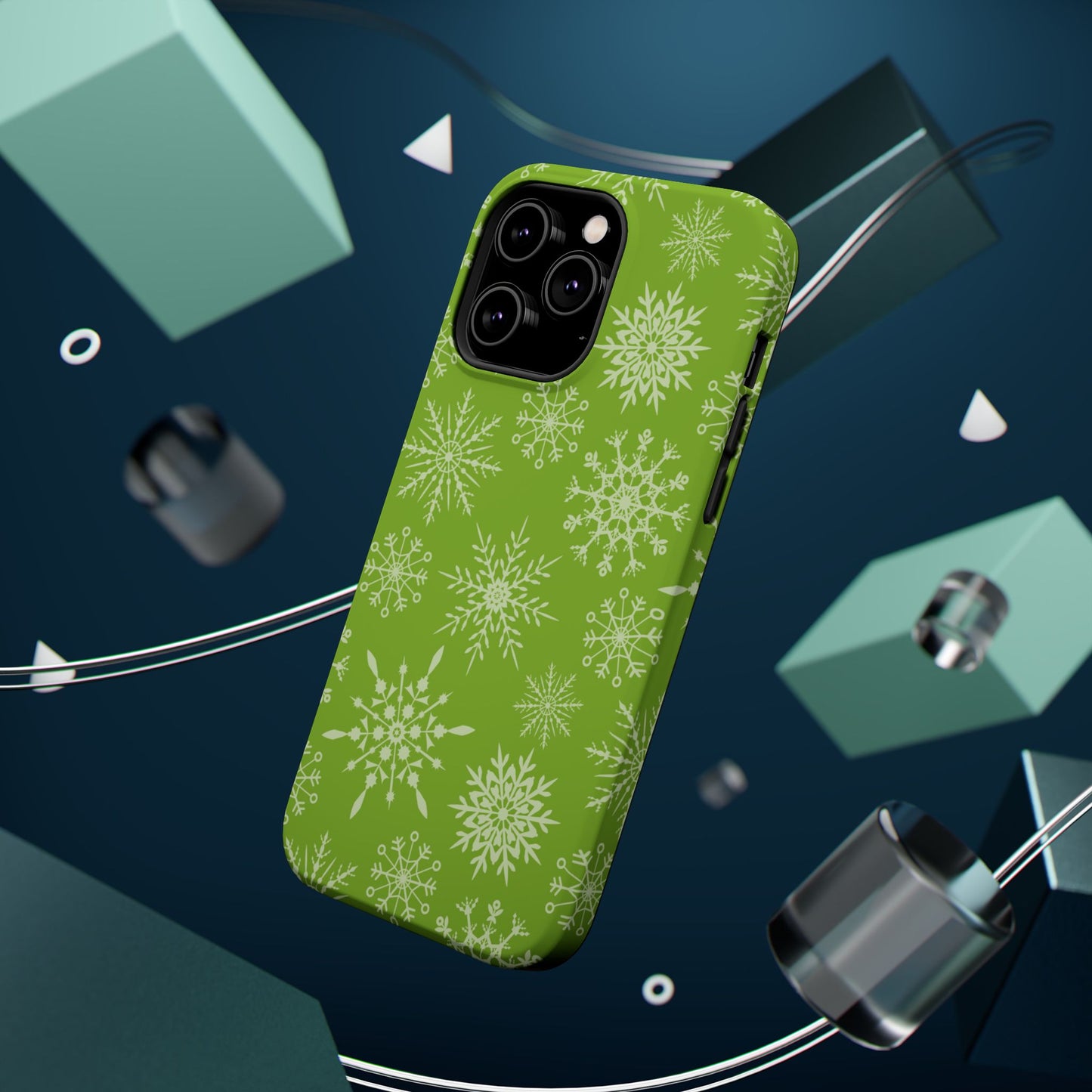 Green Snowflake Pattern – MagSafe iPhone Series Case