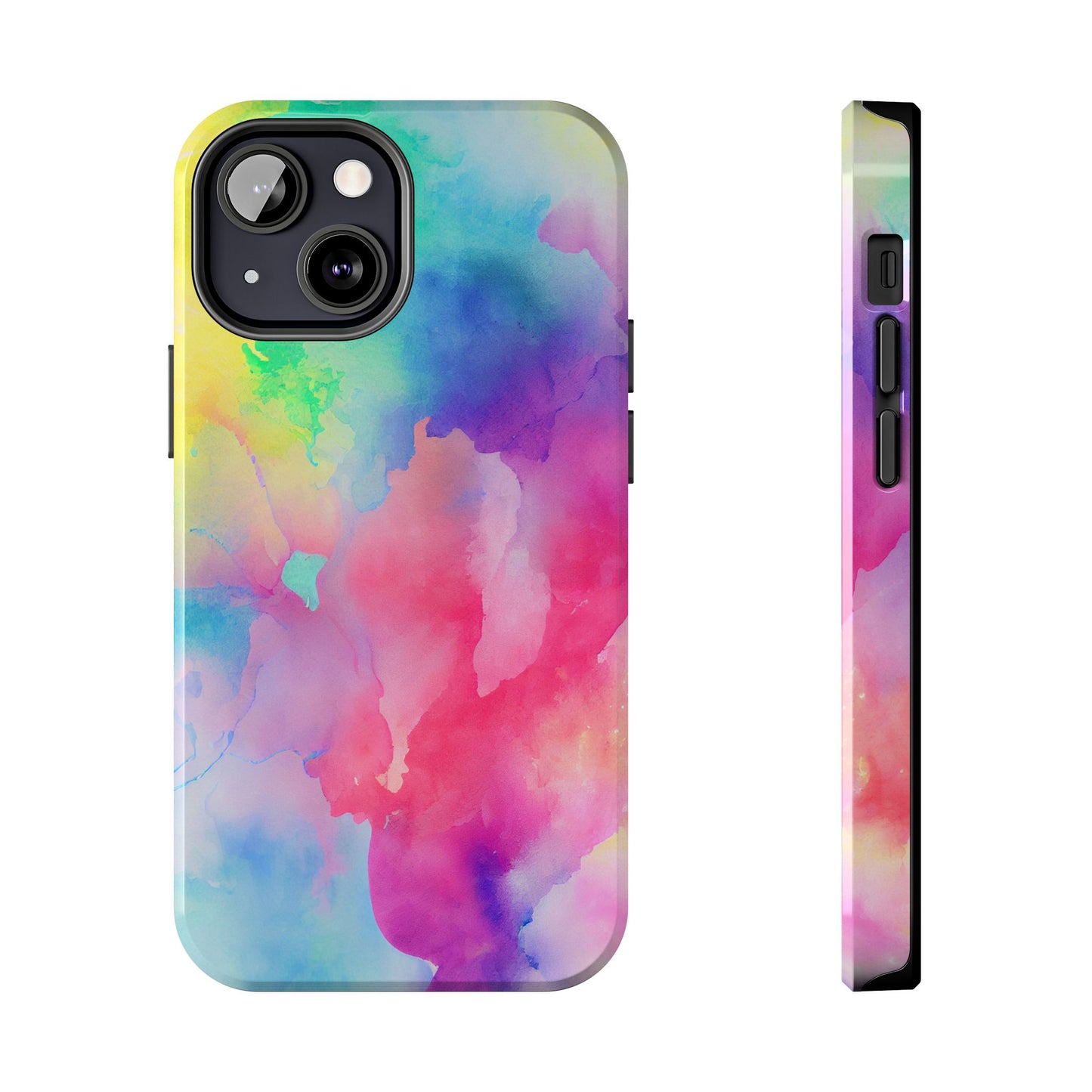 Pastel Watercolor Dream iPhone Case – Slim Profile, Glossy Finish