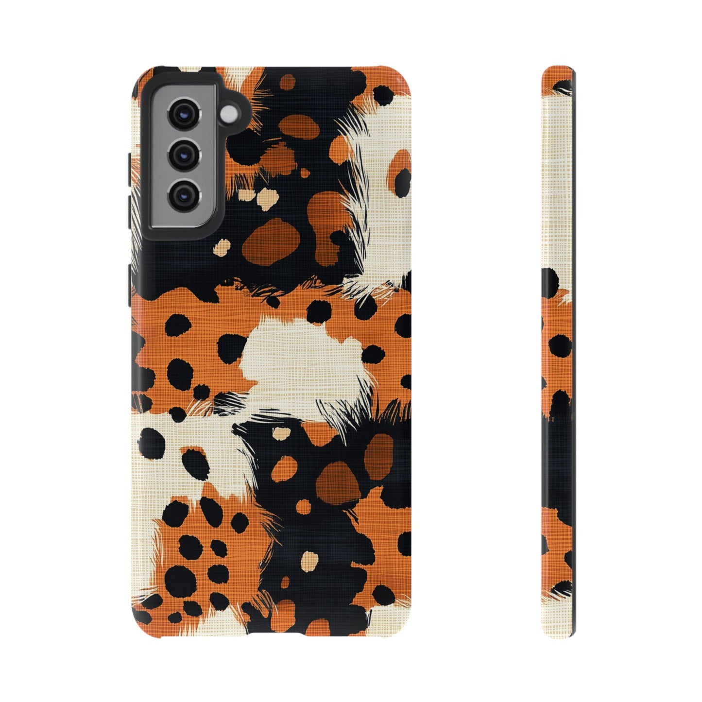 Cheetah Plaid Samsung Case – Brown & Black Pattern